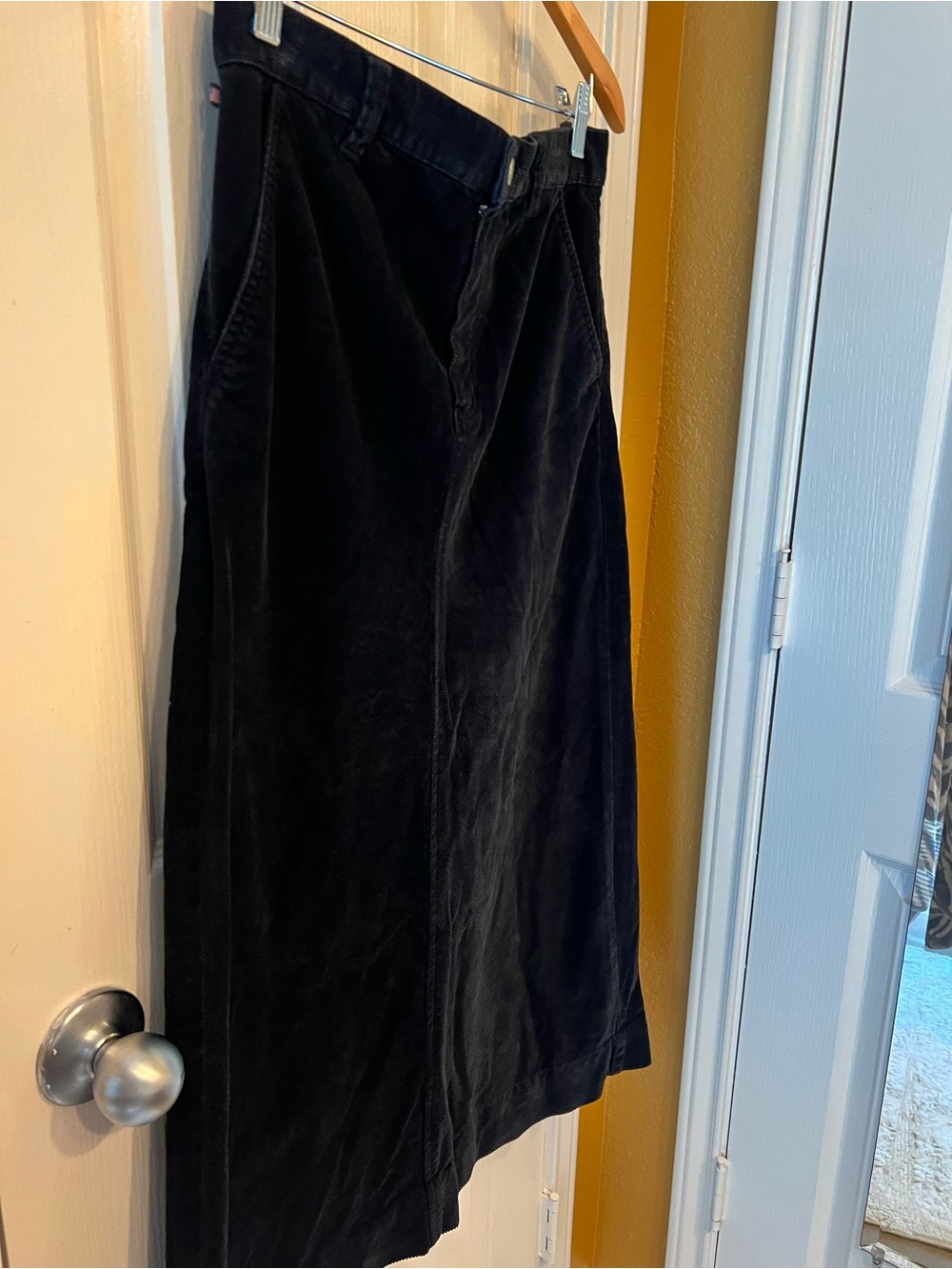 Vintage 90s Polo Jeans Co Ralph Lauren Black Corduroy Maxi Skirt Size 6 Y2K - Picture 3 of 10